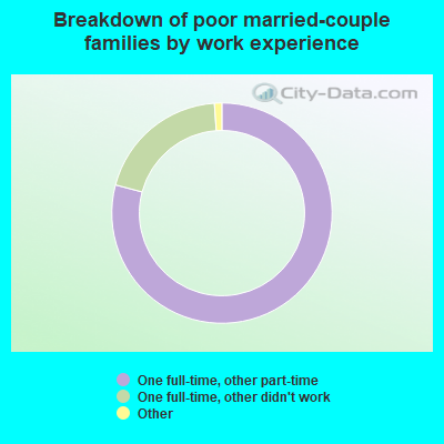 Breakdown of poor married-couple families by work experience